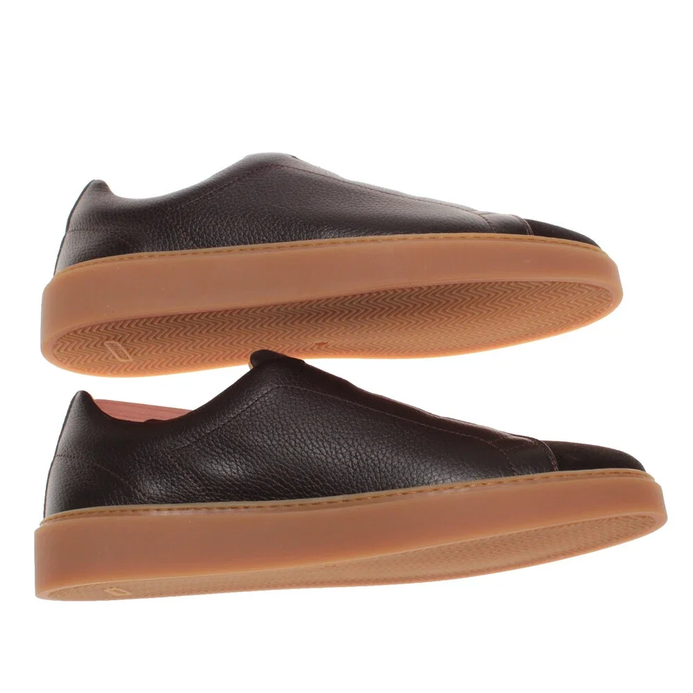 RFR Fabiano Ricci NWB Slip On Sneakers Size 45 (US 12) in Brown Leather & Suede